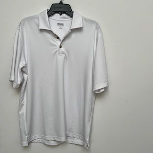 Mens Medium White Golf Polo